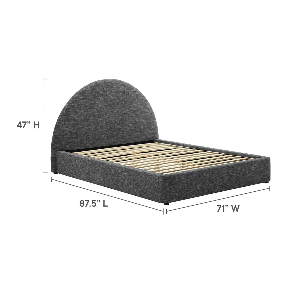 Resort Upholstered Fabric Arched Round Queen Platform Bed By Modway - MOD-7132 | Beds | Modishstore - 22