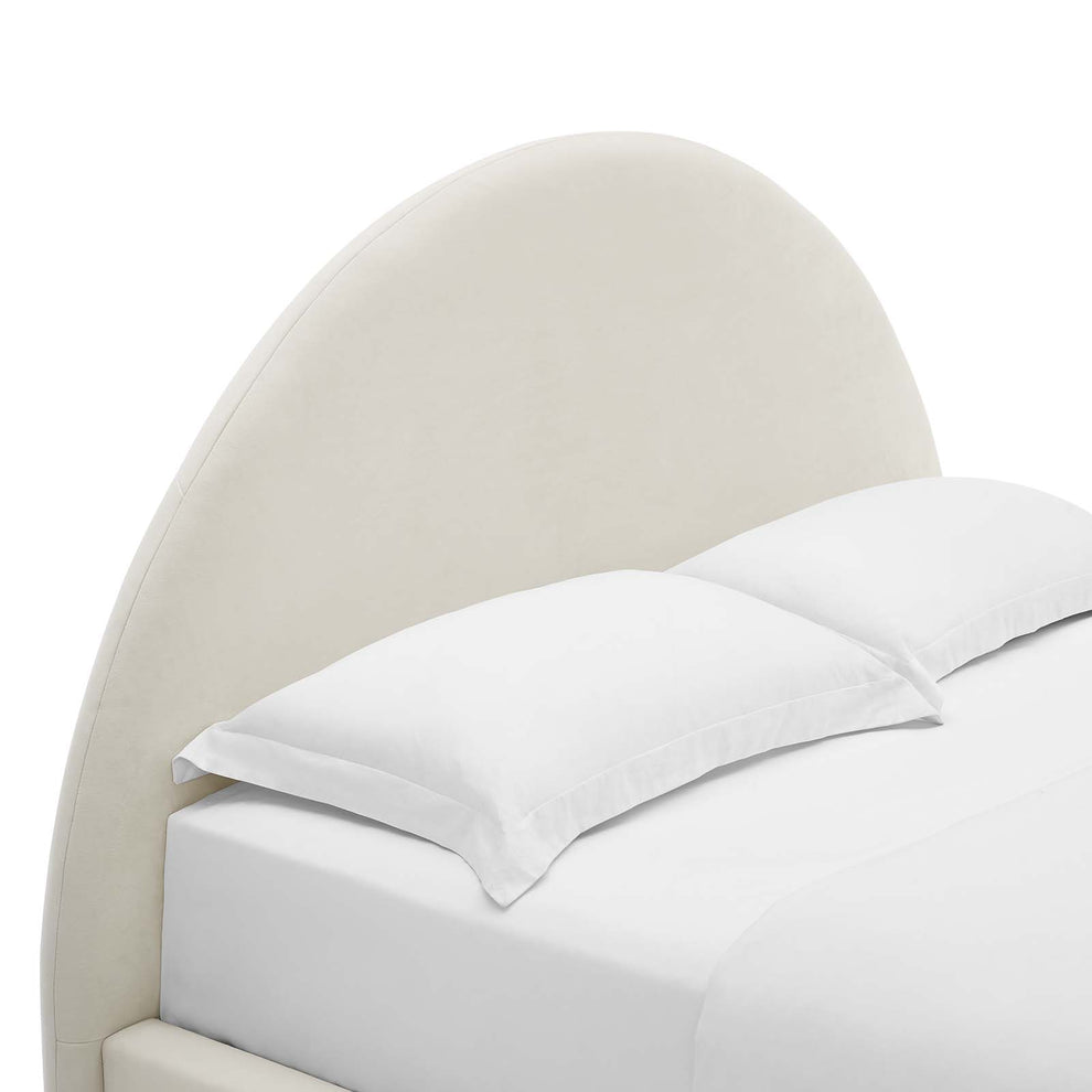 Resort Upholstered Fabric Arched Round Queen Platform Bed By Modway - MOD-7132 | Beds | Modishstore - 29