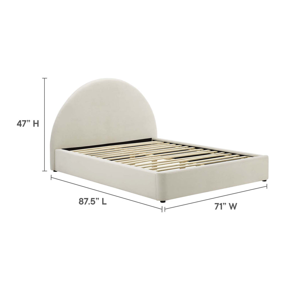Resort Upholstered Fabric Arched Round Queen Platform Bed By Modway - MOD-7132 | Beds | Modishstore - 30