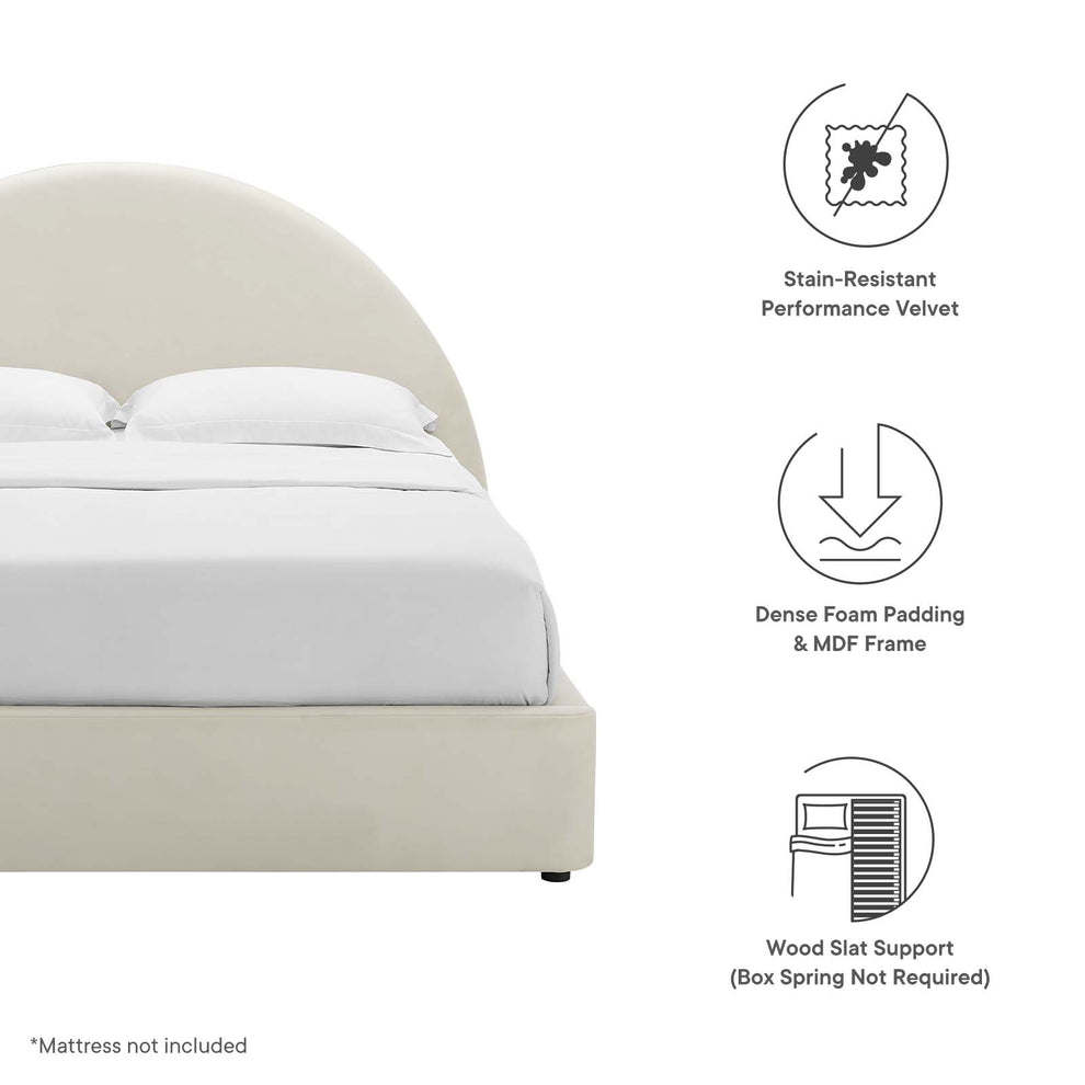 Resort Upholstered Fabric Arched Round Queen Platform Bed By Modway - MOD-7132 | Beds | Modishstore - 31