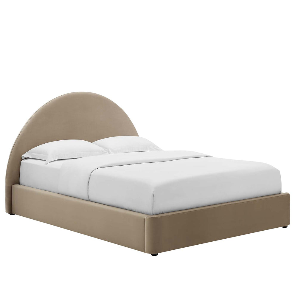 Resort Upholstered Fabric Arched Round Queen Platform Bed By Modway - MOD-7132 | Beds | Modishstore - 33