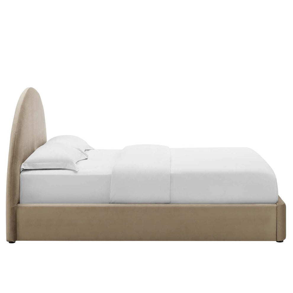 Resort Upholstered Fabric Arched Round Queen Platform Bed By Modway - MOD-7132 | Beds | Modishstore - 35