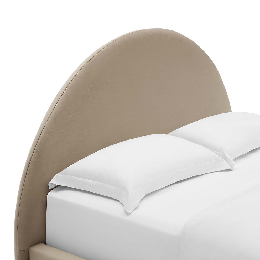 Resort Performance Velvet Arched Round King Platform Bed By Modway - MOD-7135 | Beds | Modishstore - 13