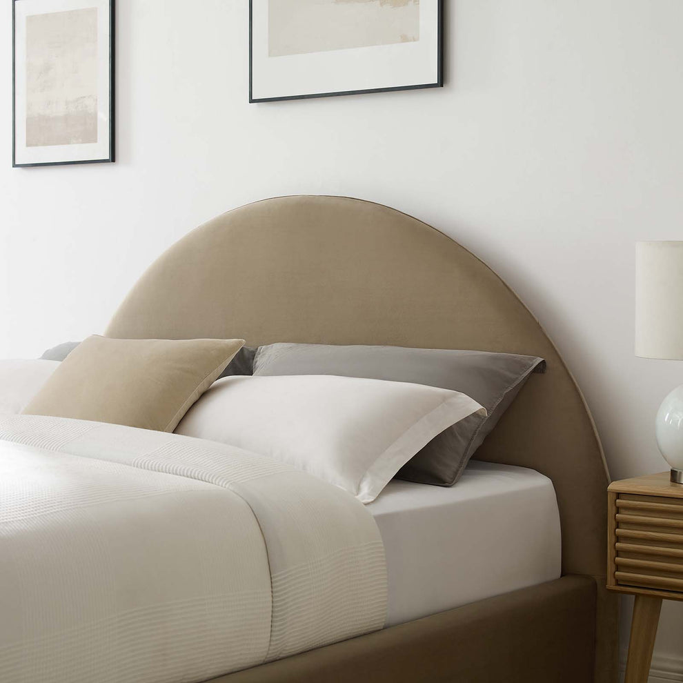 Resort Performance Velvet Arched Round King Platform Bed By Modway - MOD-7135 | Beds | Modishstore - 16