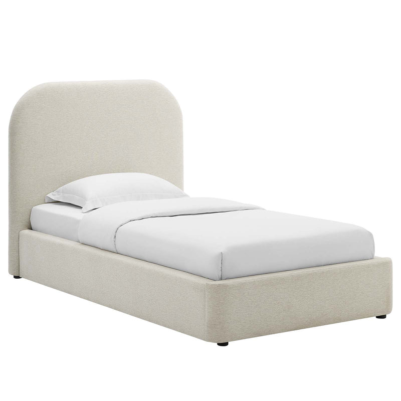 Keynote Upholstered Fabric Curved Twin Platform Bed By Modway - MOD-7136 | Beds | Modishstore