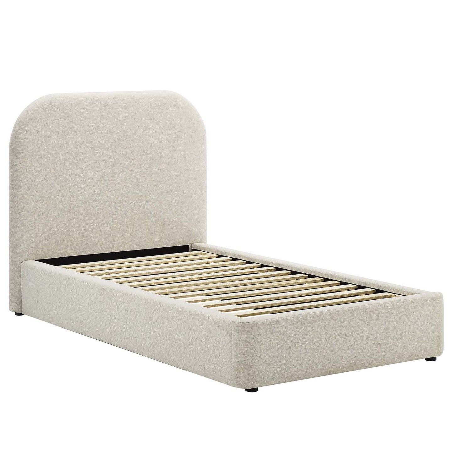 Keynote Upholstered Fabric Curved Twin Platform Bed By Modway - MOD-7136 | Beds | Modishstore - 2