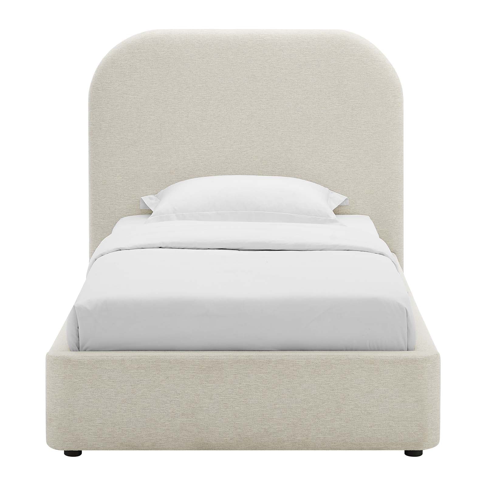 Keynote Upholstered Fabric Curved Twin Platform Bed By Modway - MOD-7136 | Beds | Modishstore - 4