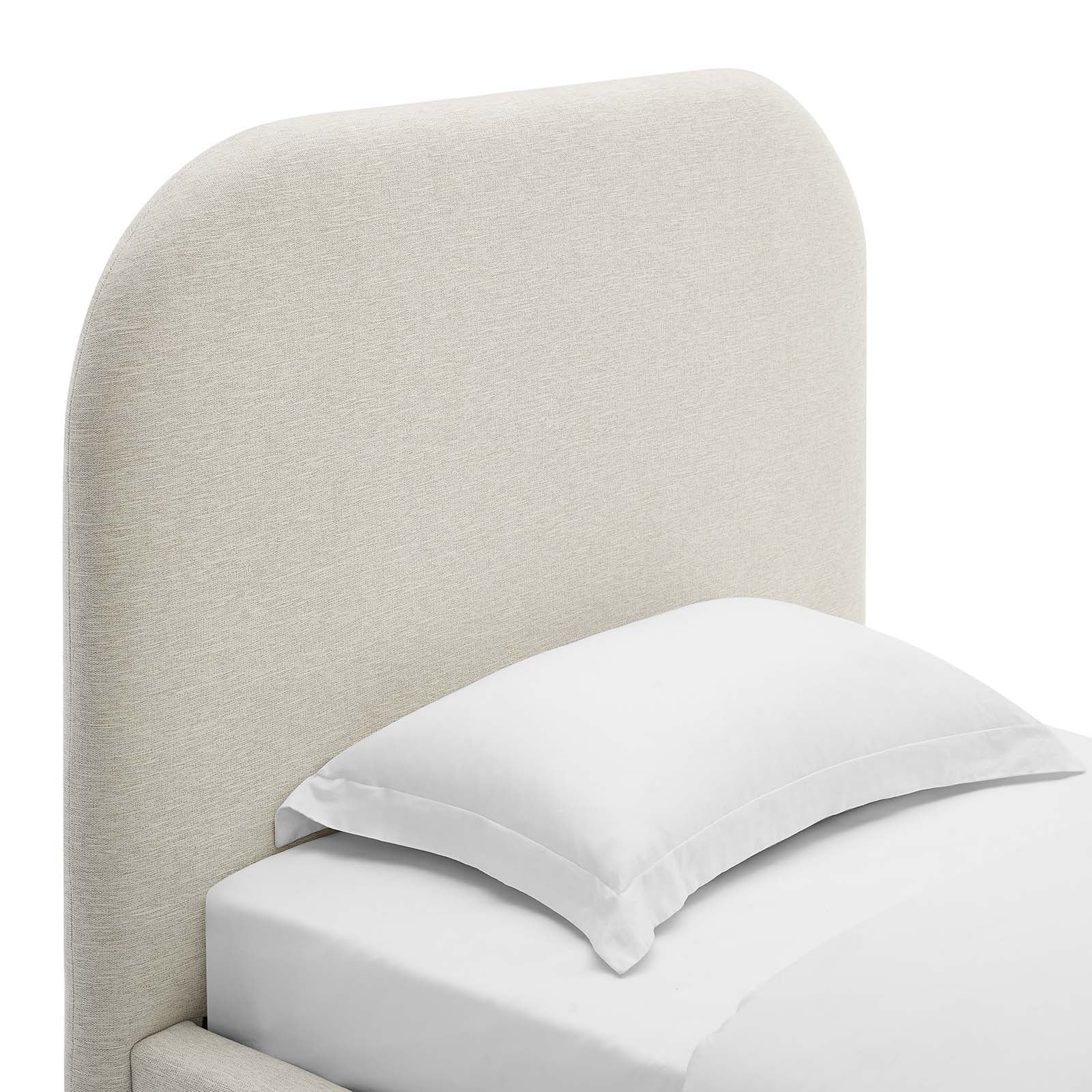 Keynote Upholstered Fabric Curved Twin Platform Bed By Modway - MOD-7136 | Beds | Modishstore - 5