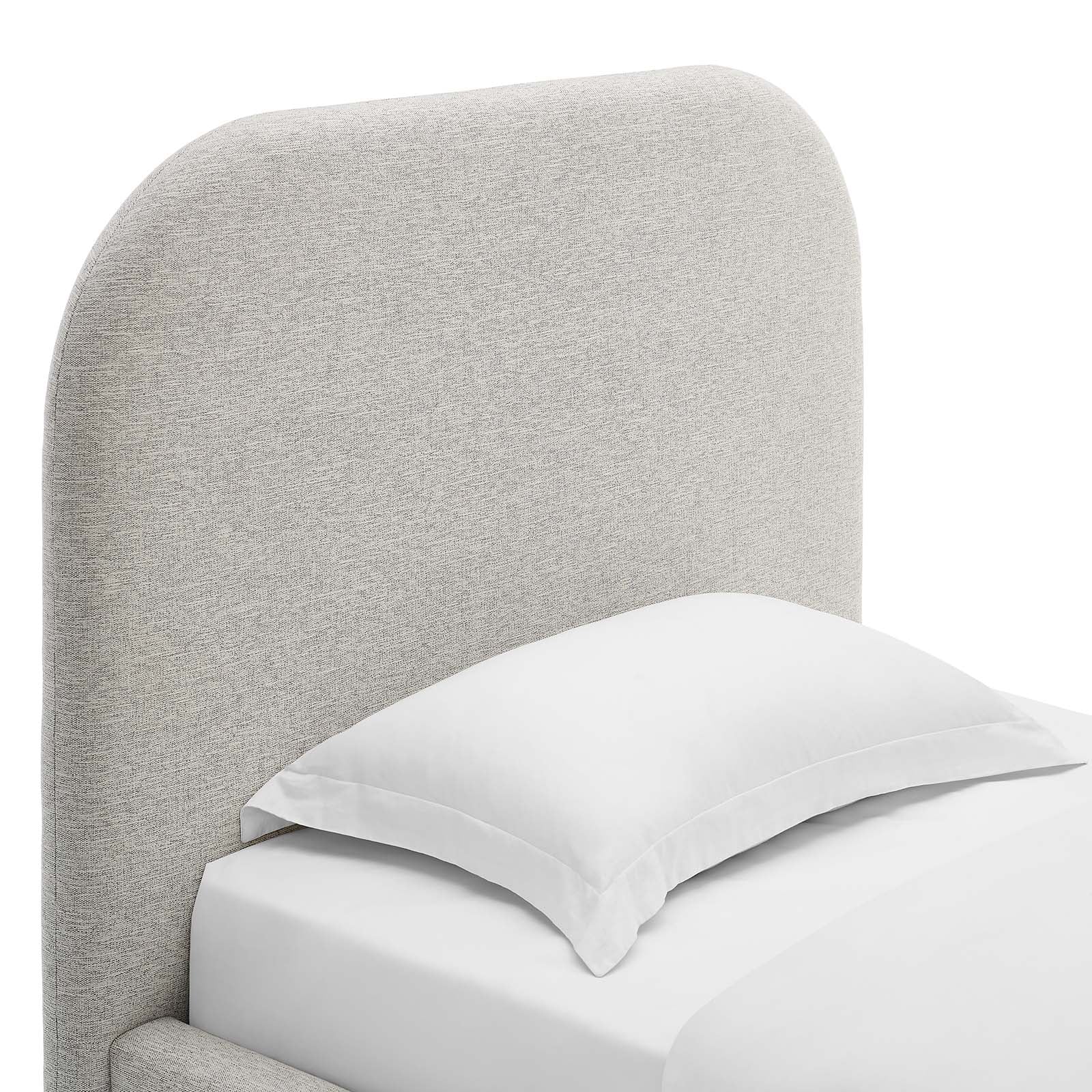 Keynote Upholstered Fabric Curved Twin Platform Bed By Modway - MOD-7136 | Beds | Modishstore - 13