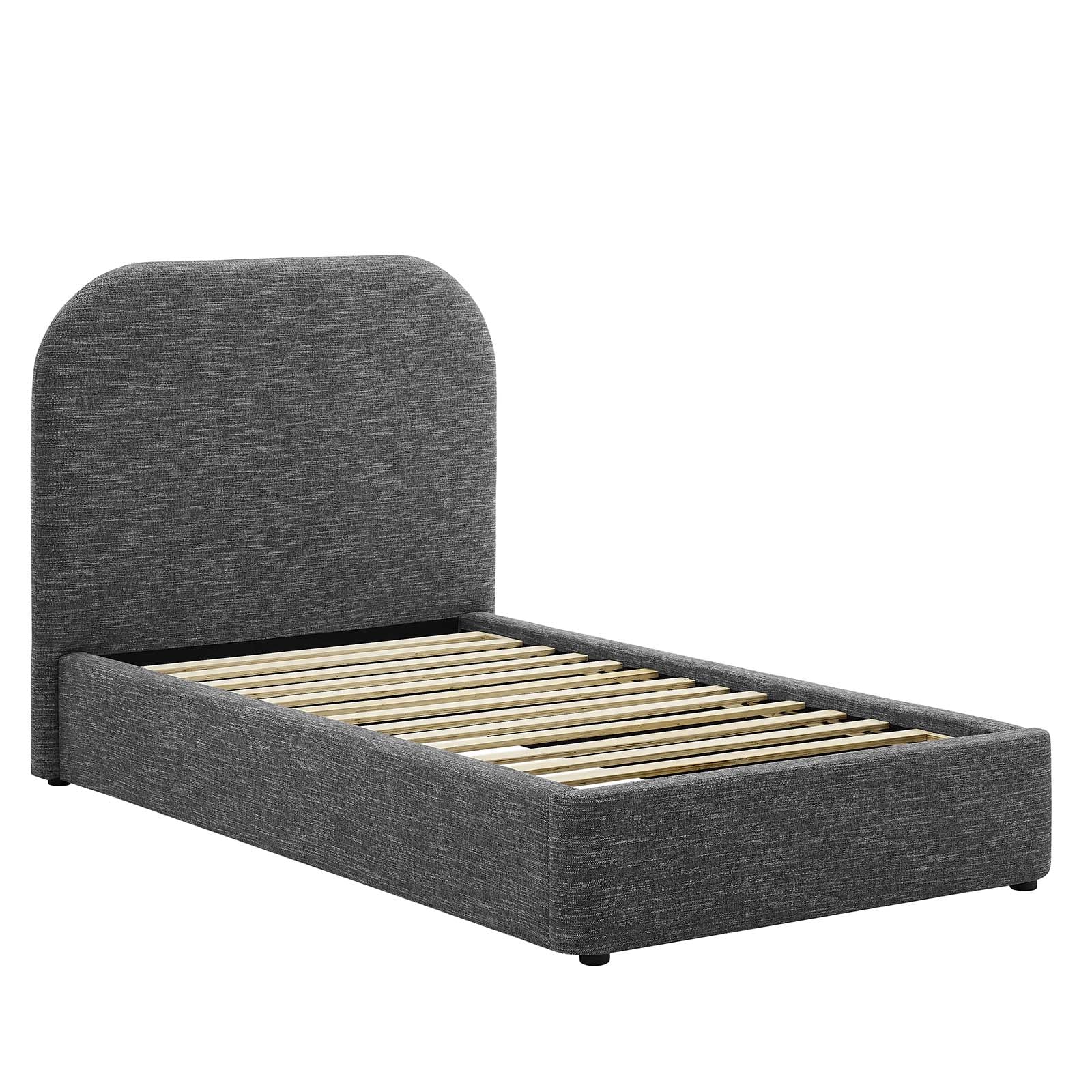 Keynote Upholstered Fabric Curved Twin Platform Bed By Modway - MOD-7136 | Beds | Modishstore - 18