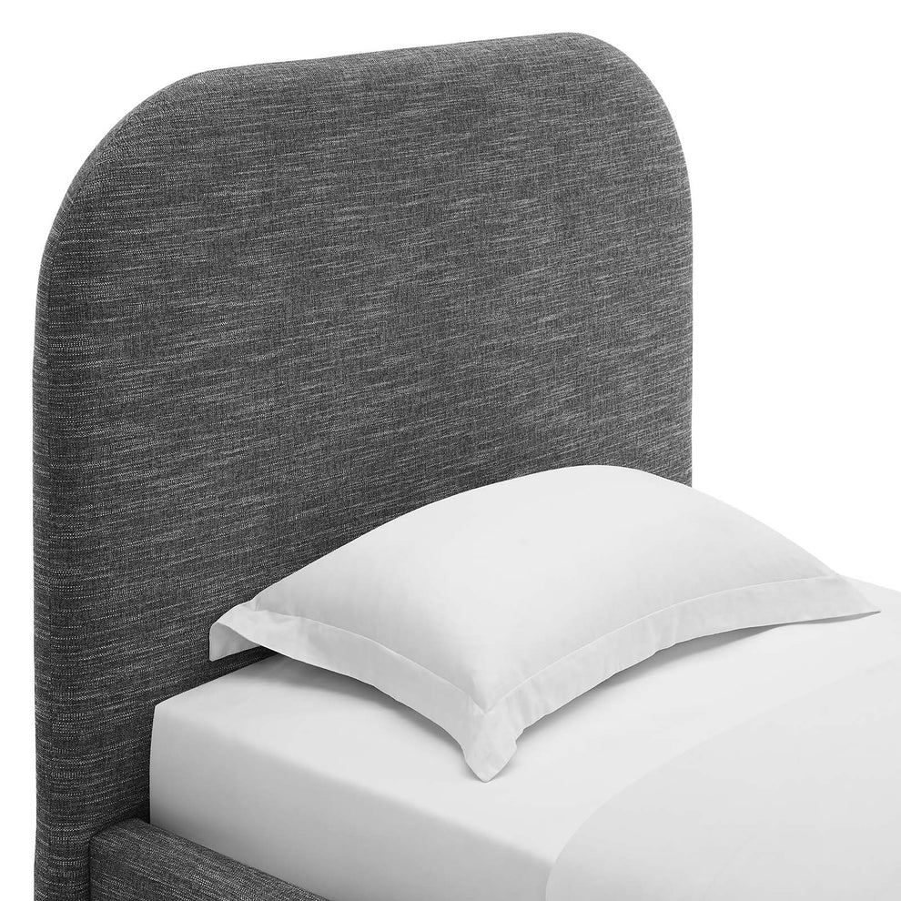 Keynote Upholstered Fabric Curved Twin Platform Bed By Modway - MOD-7136 | Beds | Modishstore - 21