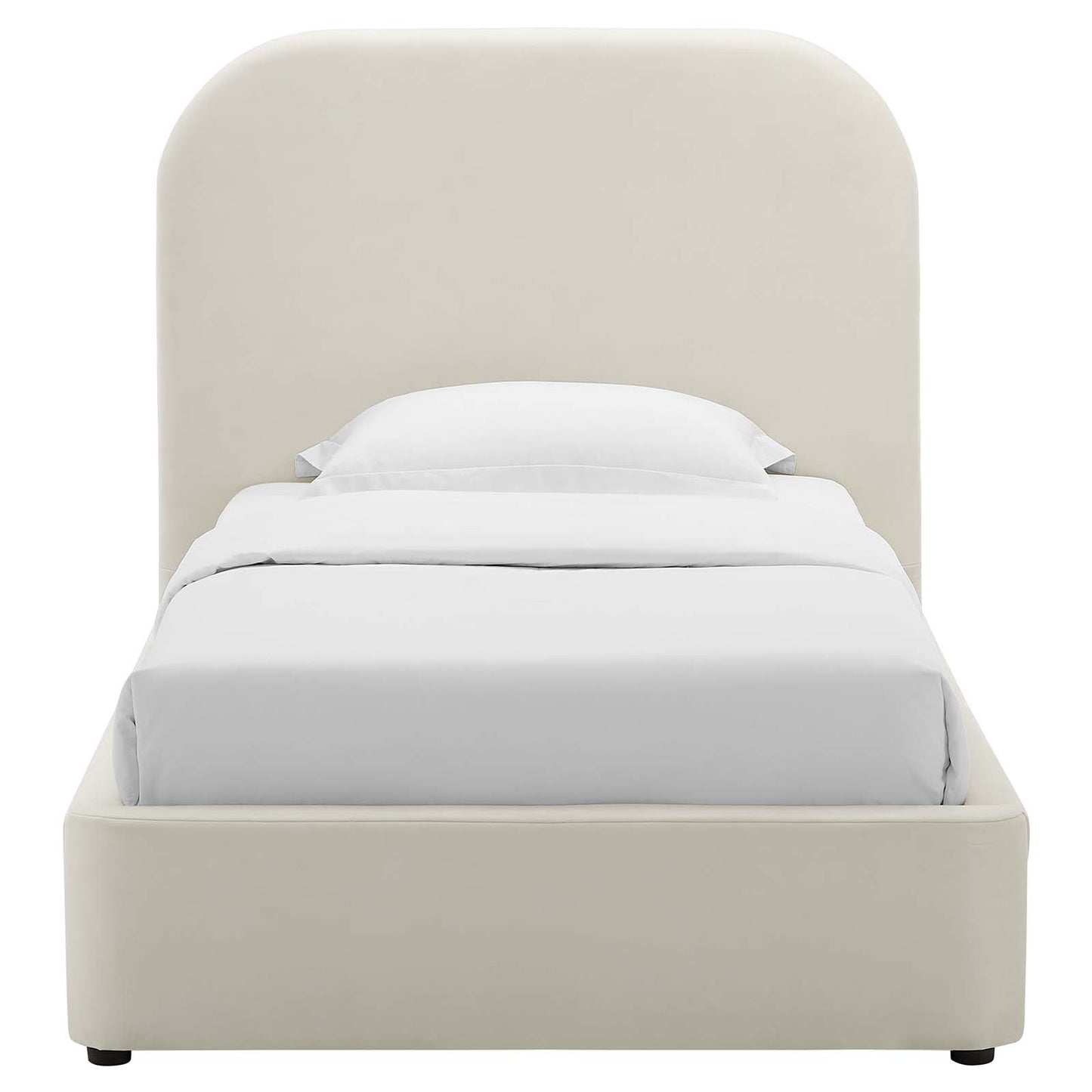 Keynote Performance Velvet Curved Twin Platform Bed By Modway - MOD-7137 | Beds | Modishstore - 4