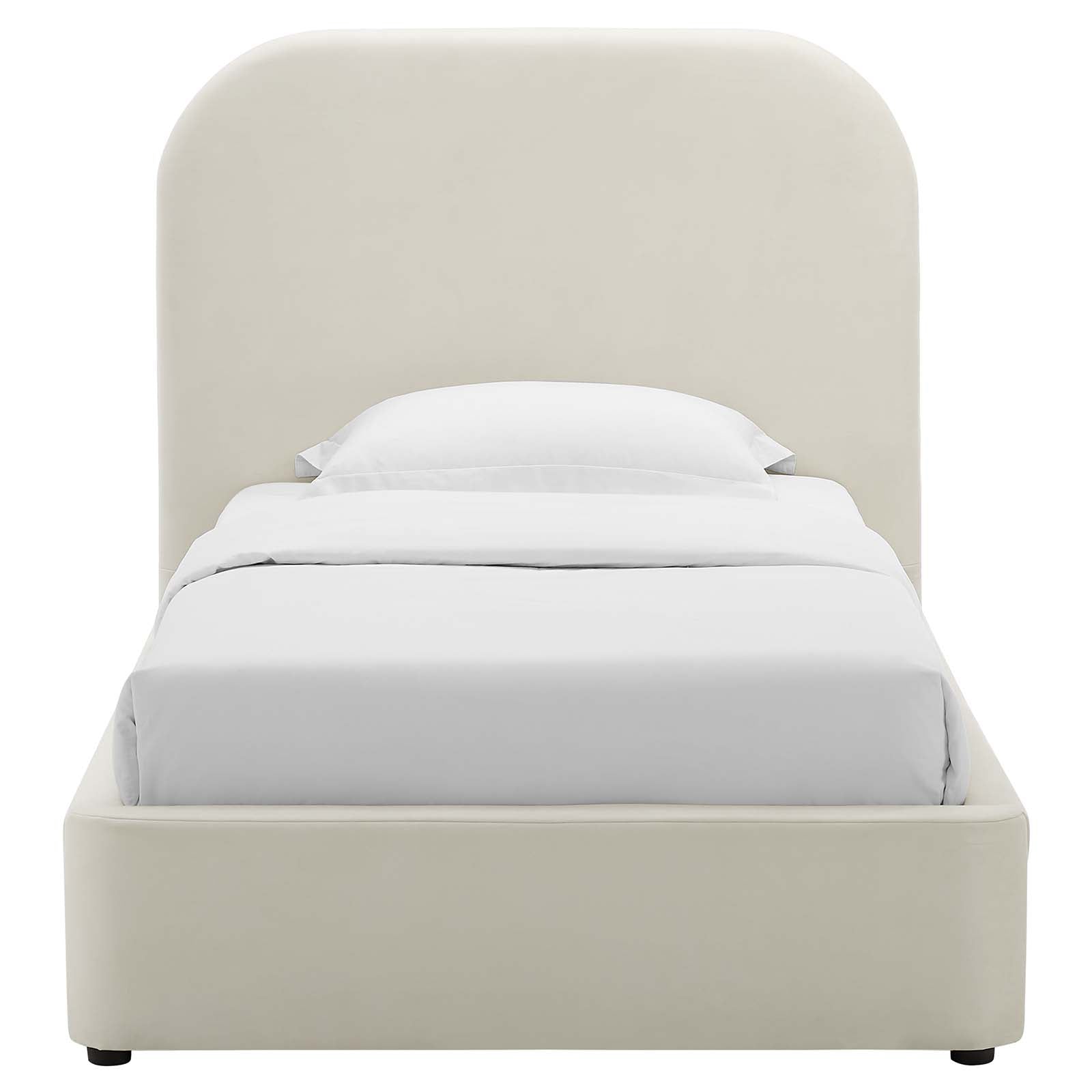 Keynote Performance Velvet Curved Twin Platform Bed By Modway - MOD-7137 | Beds | Modishstore - 4