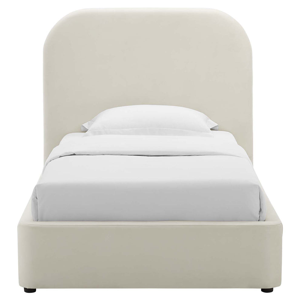 Keynote Performance Velvet Curved Twin Platform Bed By Modway - MOD-7137 | Beds | Modishstore - 4