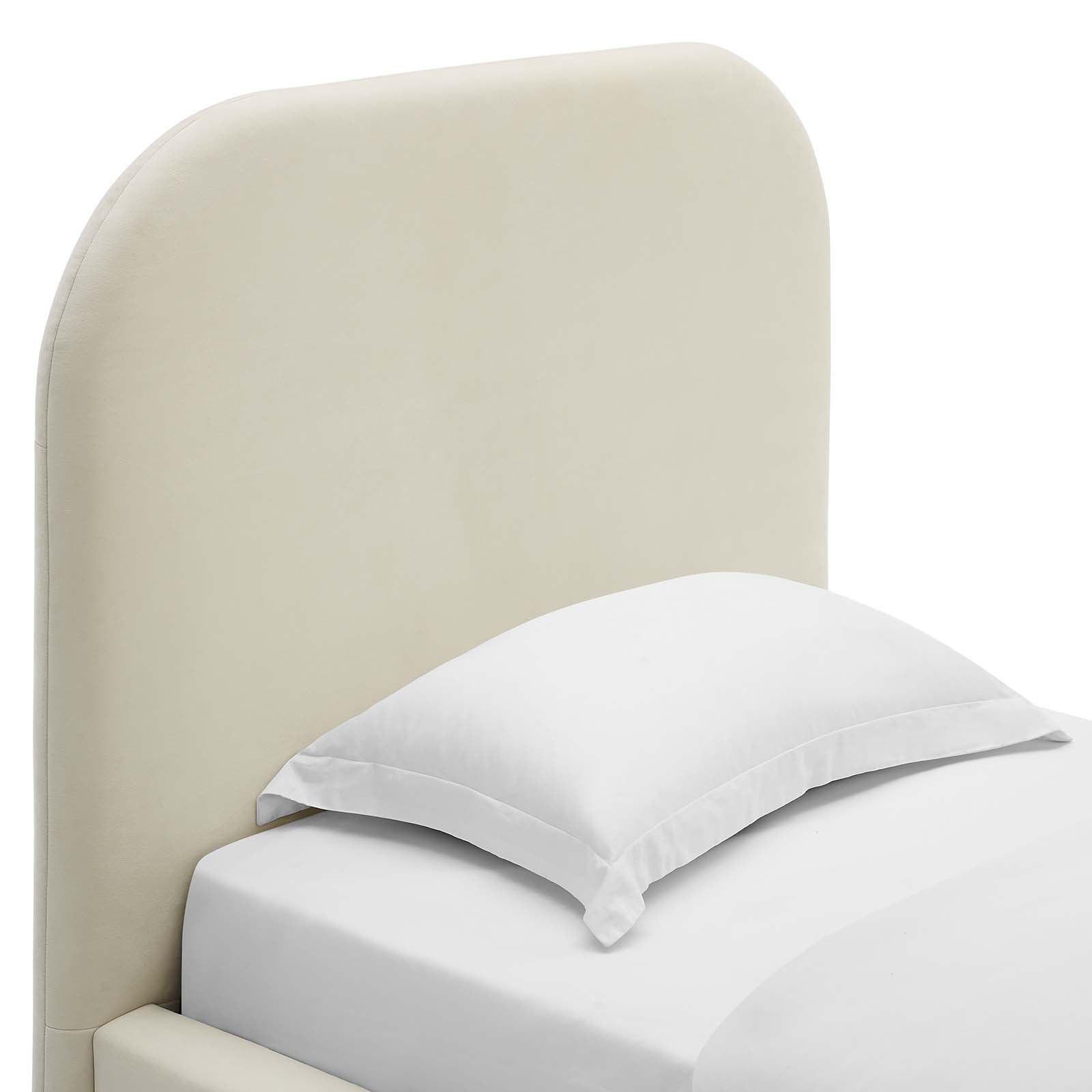 Keynote Performance Velvet Curved Twin Platform Bed By Modway - MOD-7137 | Beds | Modishstore - 5