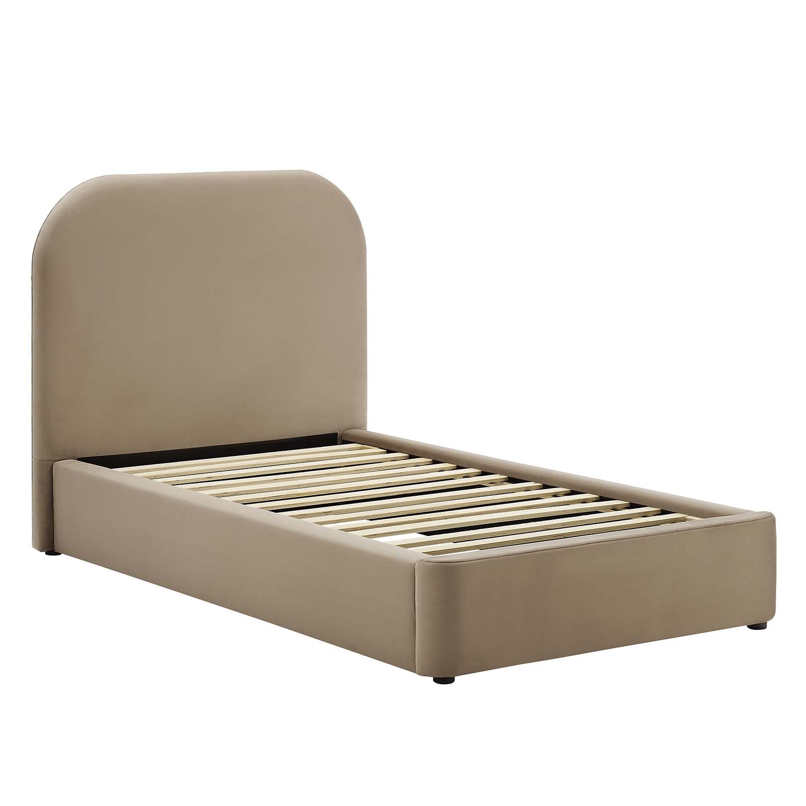 Keynote Performance Velvet Curved Twin Platform Bed By Modway - MOD-7137 | Beds | Modishstore - 10