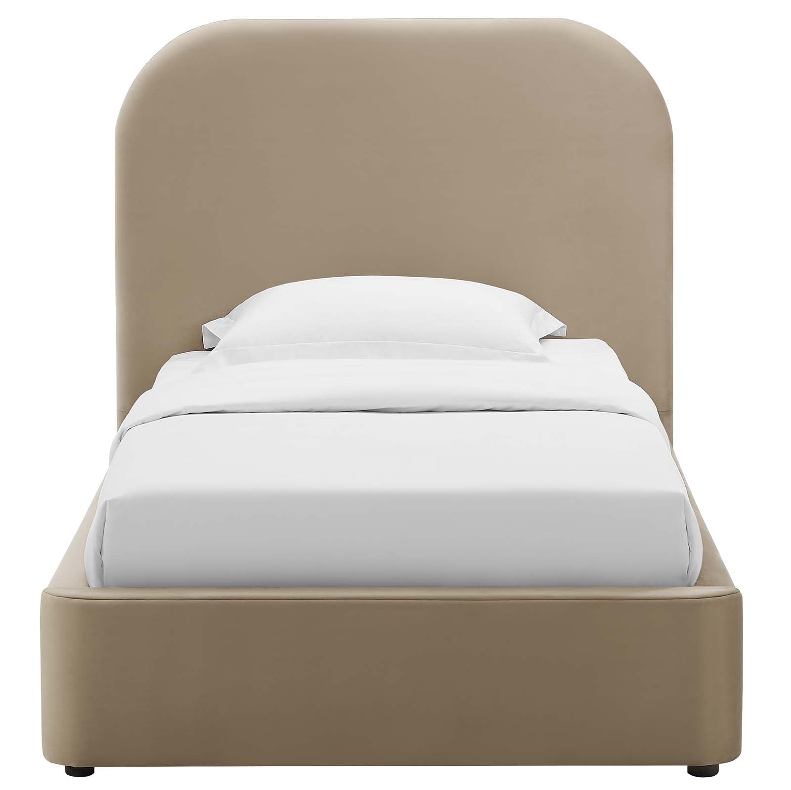 Keynote Performance Velvet Curved Twin Platform Bed By Modway - MOD-7137 | Beds | Modishstore - 12