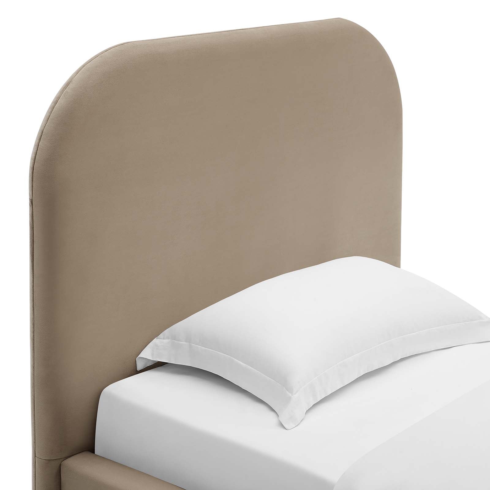 Keynote Performance Velvet Curved Twin Platform Bed By Modway - MOD-7137 | Beds | Modishstore - 13
