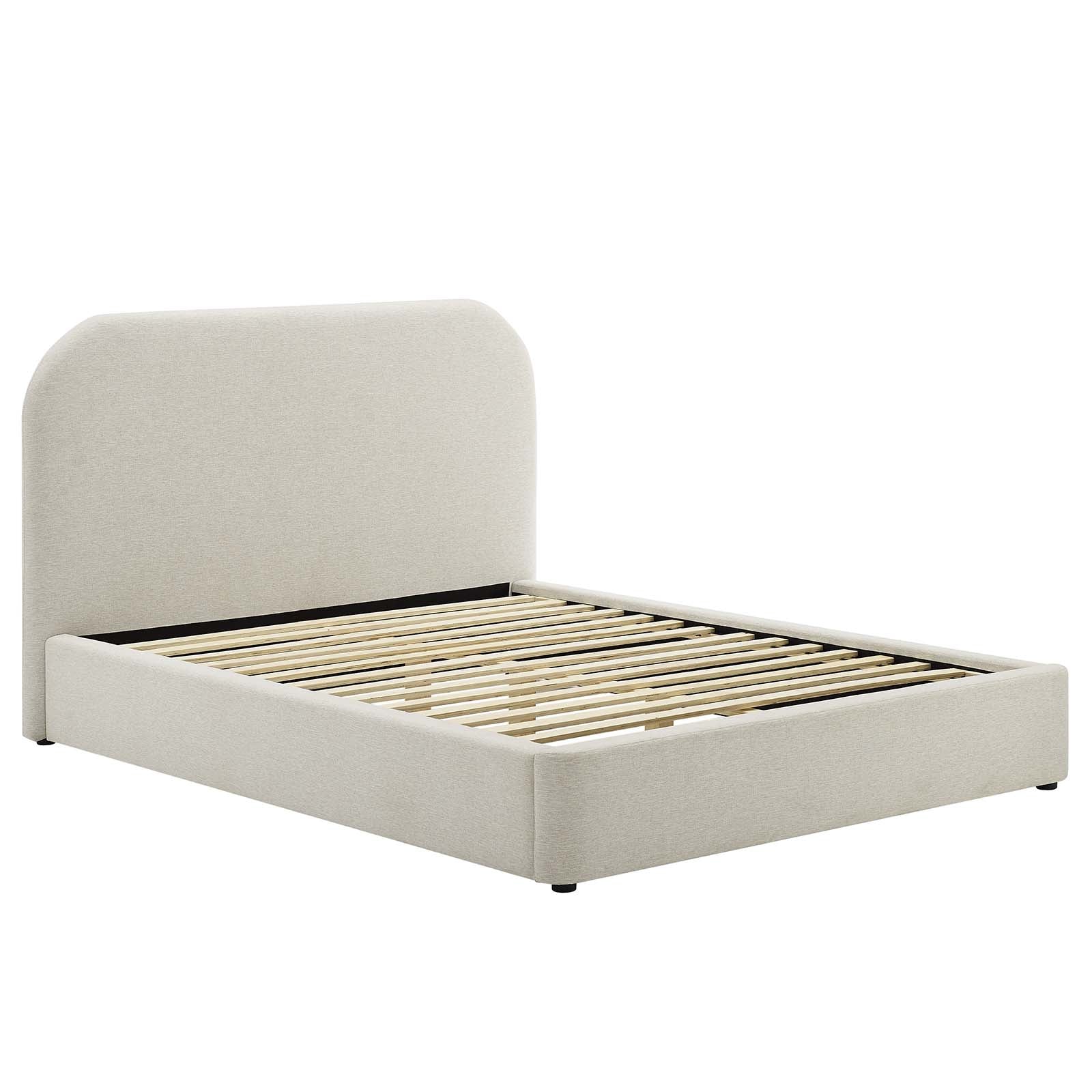 Keynote Upholstered Fabric Curved Full Platform Bed By Modway - MOD-7138 | Beds | Modishstore - 2