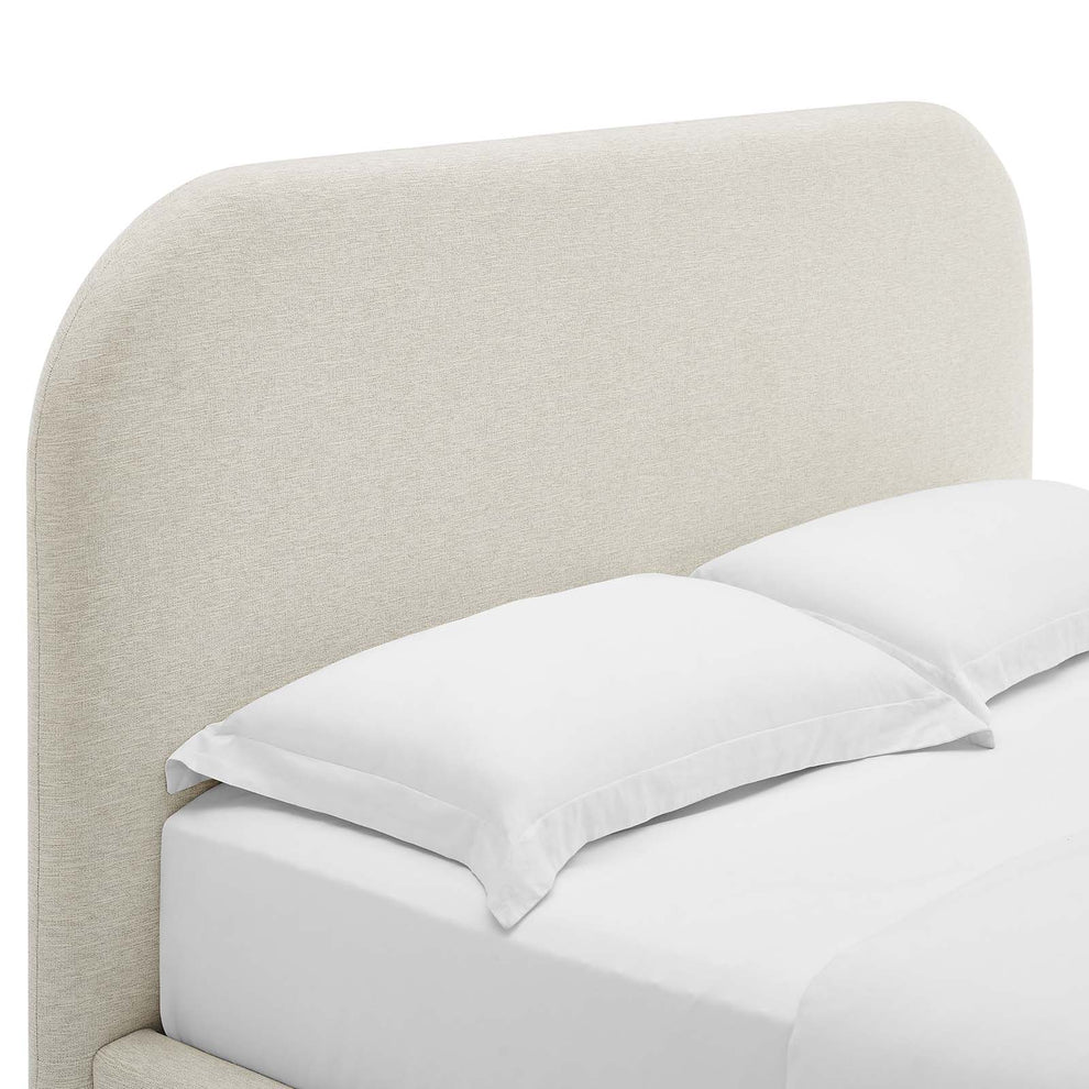 Keynote Upholstered Fabric Curved Queen Platform Bed By Modway - MOD-7140 | Beds | Modishstore - 5