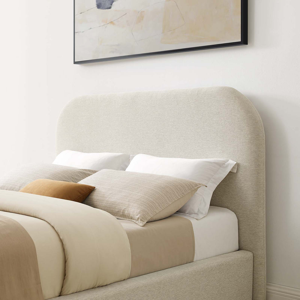 Keynote Upholstered Fabric Curved Queen Platform Bed By Modway - MOD-7140 | Beds | Modishstore - 8
