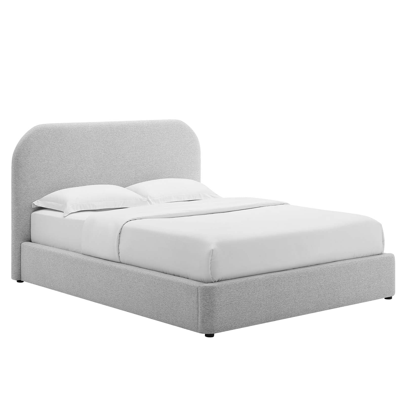 Keynote Upholstered Fabric Curved Queen Platform Bed By Modway - MOD-7140 | Beds | Modishstore - 9