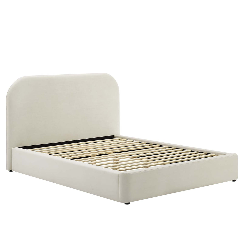 Keynote Performance Velvet Curved Queen Platform Bed By Modway - MOD-7141 | Beds | Modishstore - 2