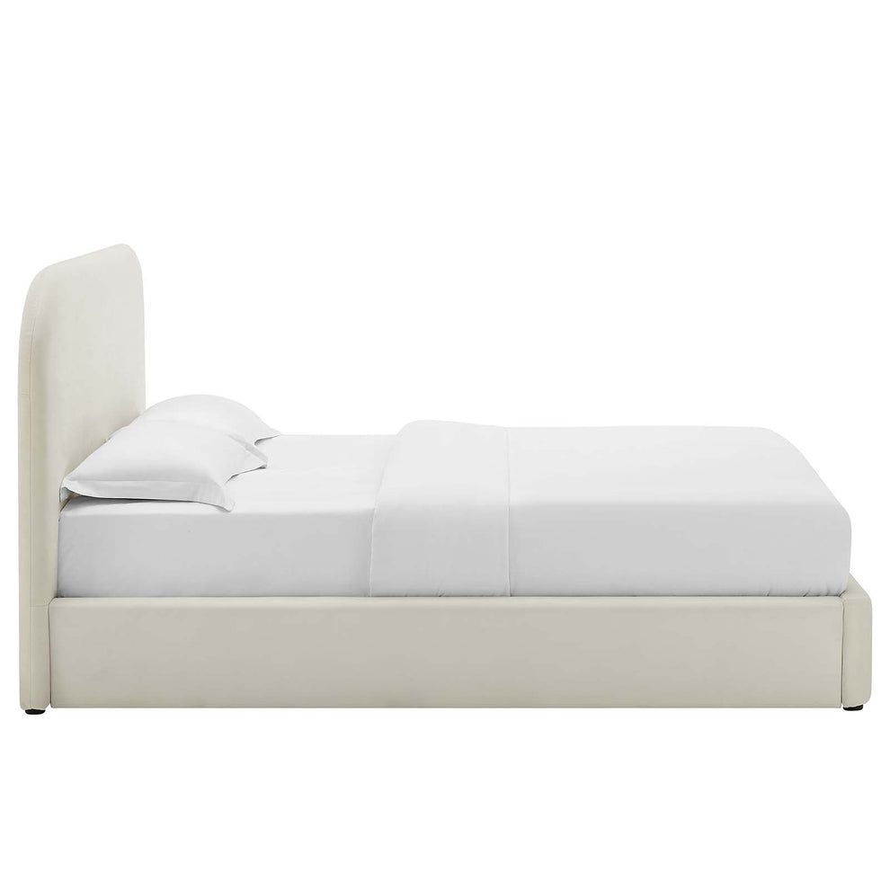Keynote Performance Velvet Curved Queen Platform Bed By Modway - MOD-7141 | Beds | Modishstore - 3