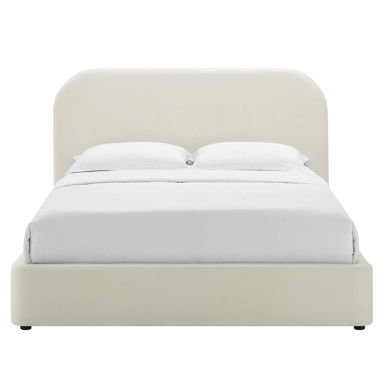 Keynote Performance Velvet Curved Queen Platform Bed By Modway - MOD-7141 | Beds | Modishstore - 4