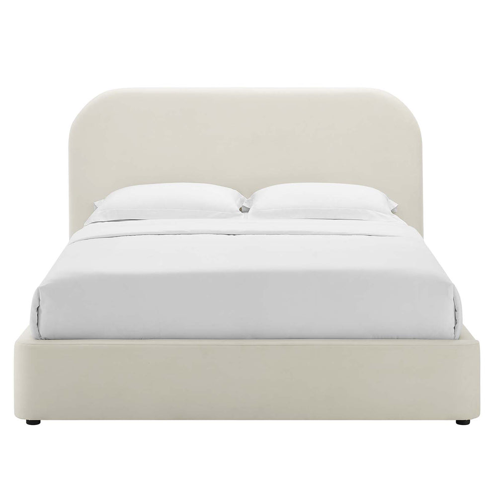Keynote Performance Velvet Curved Queen Platform Bed By Modway - MOD-7141 | Beds | Modishstore - 4