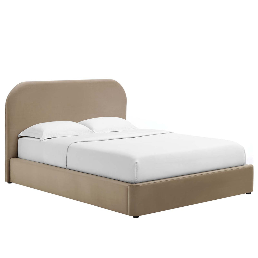 Keynote Performance Velvet Curved Queen Platform Bed By Modway - MOD-7141 | Beds | Modishstore - 9