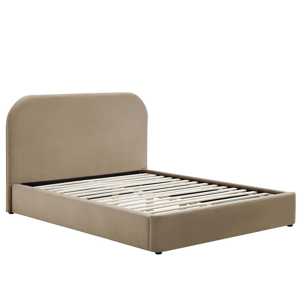 Keynote Performance Velvet Curved Queen Platform Bed By Modway - MOD-7141 | Beds | Modishstore - 10