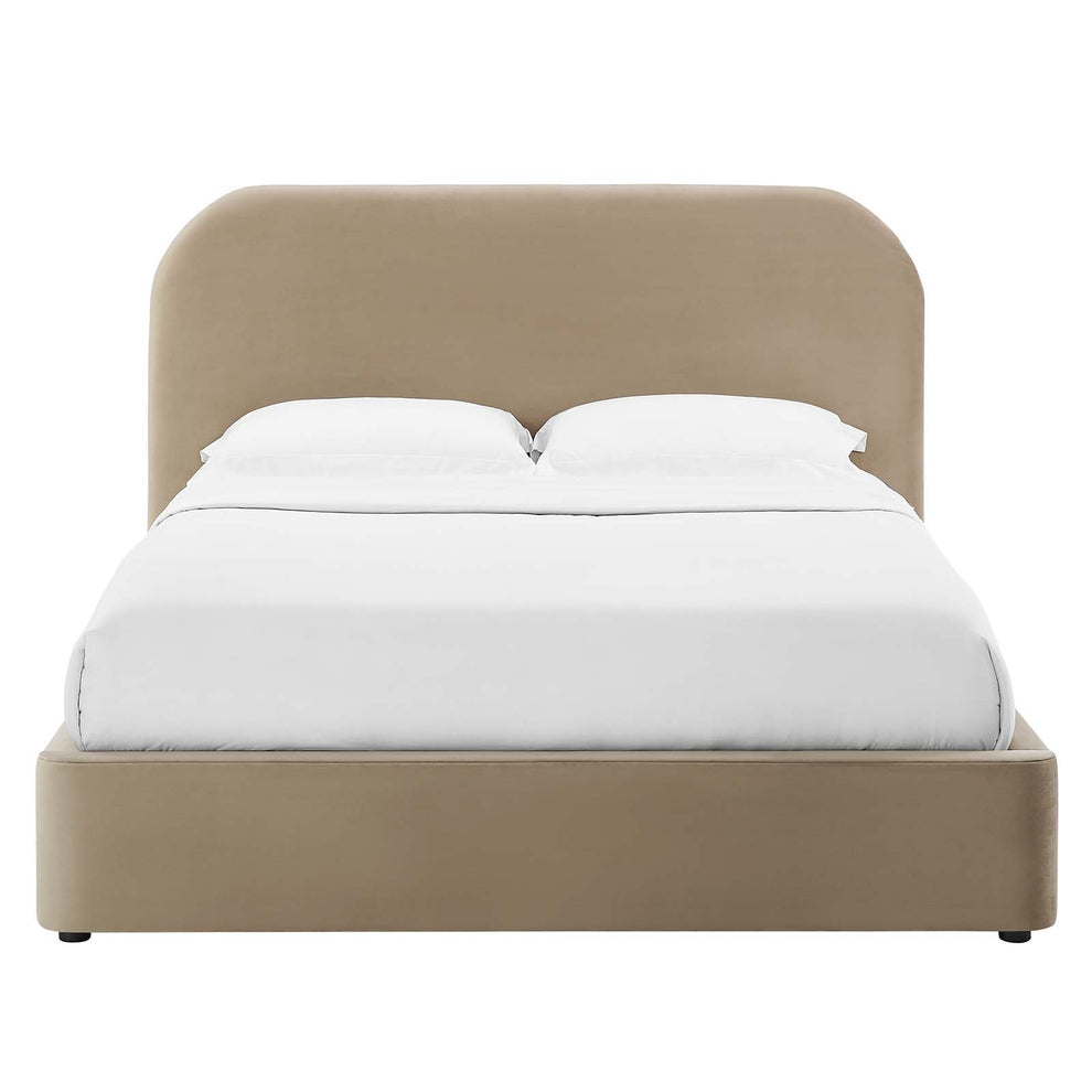 Keynote Performance Velvet Curved Queen Platform Bed By Modway - MOD-7141 | Beds | Modishstore - 12