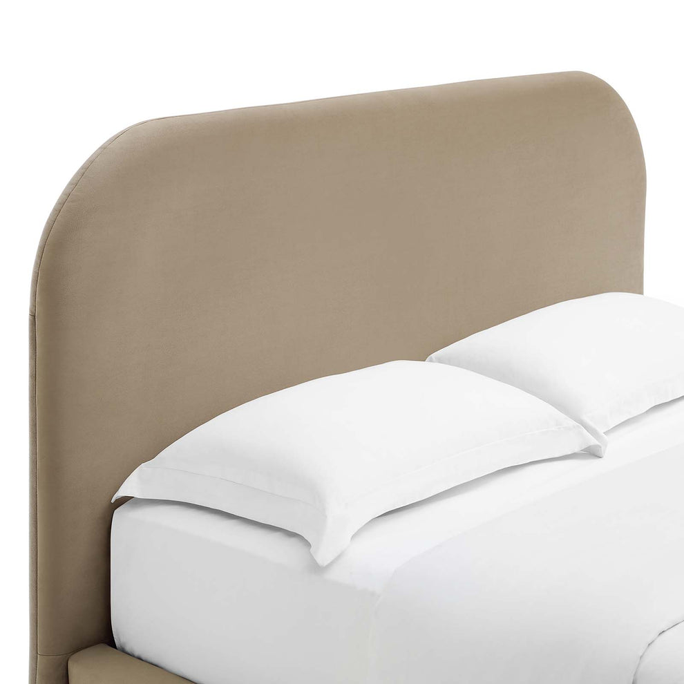 Keynote Performance Velvet Curved Queen Platform Bed By Modway - MOD-7141 | Beds | Modishstore - 13