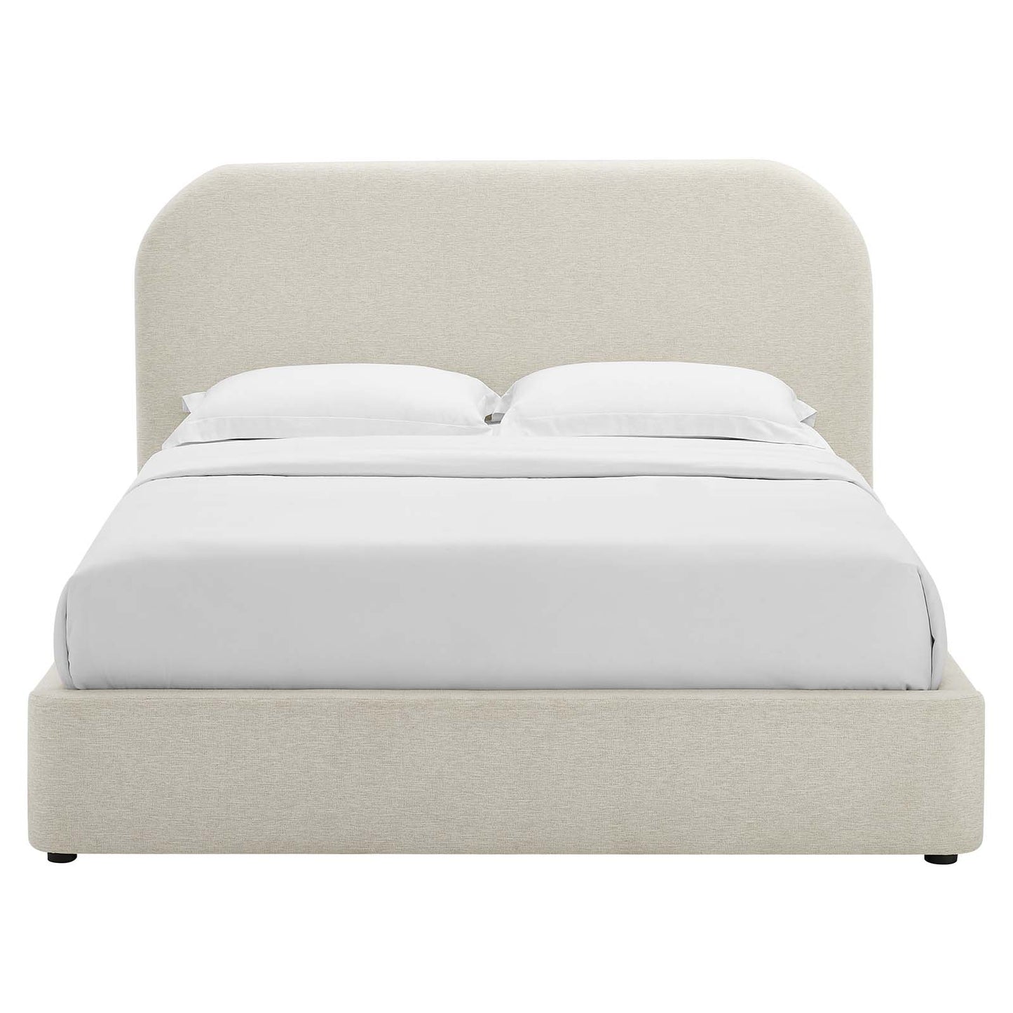 Keynote Upholstered Fabric Curved King Platform Bed By Modway - MOD-7142 | Beds | Modishstore - 4
