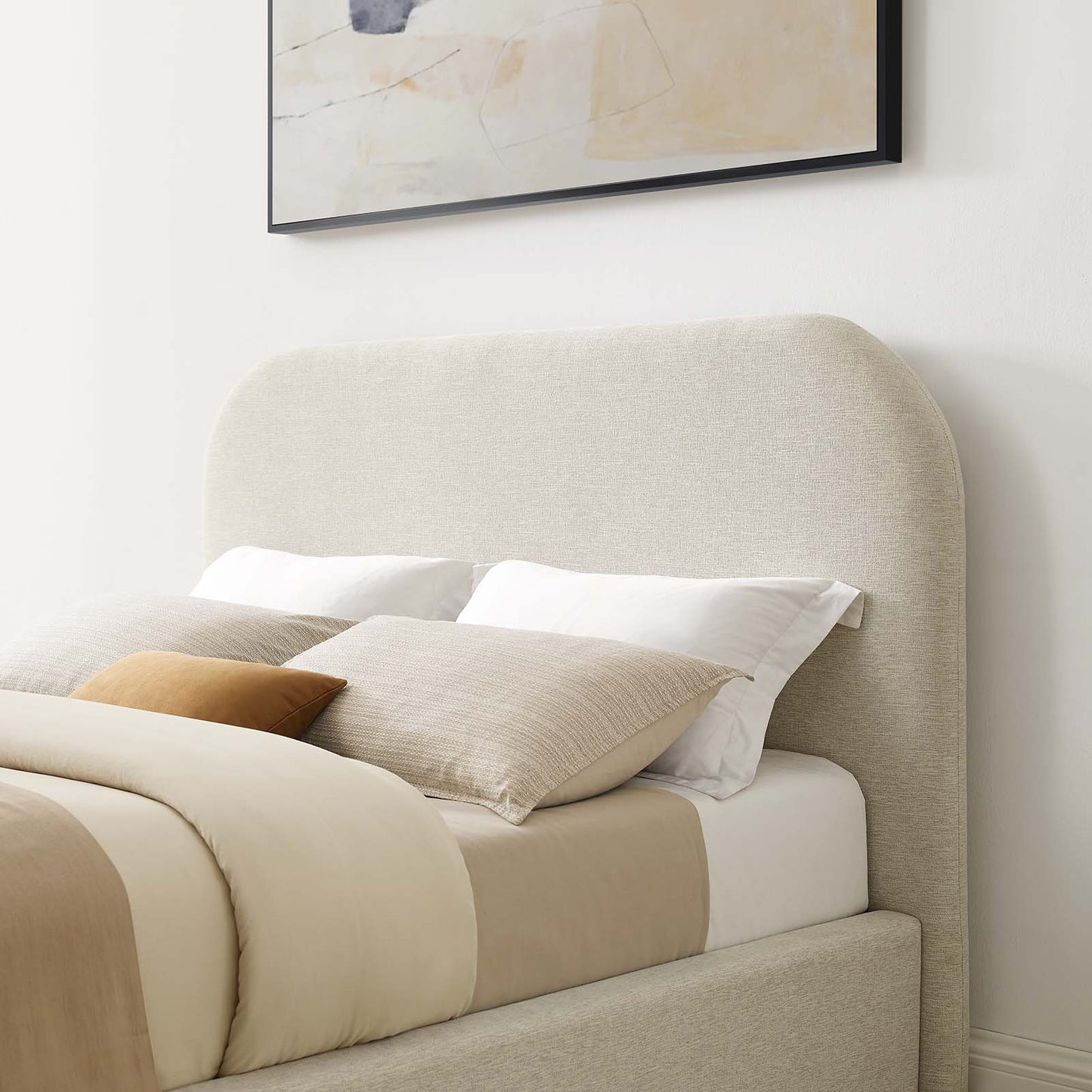 Keynote Upholstered Fabric Curved King Platform Bed By Modway - MOD-7142 | Beds | Modishstore - 8