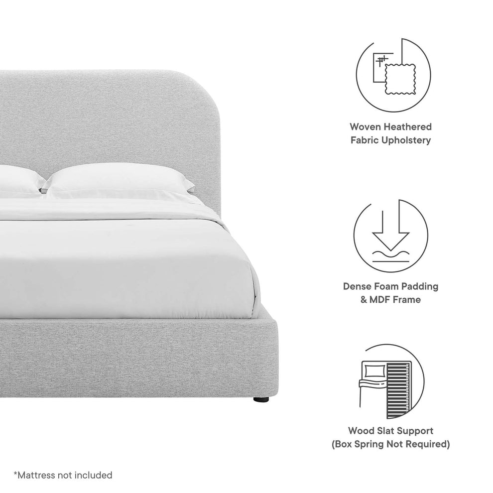 Keynote Upholstered Fabric Curved King Platform Bed By Modway - MOD-7142 | Beds | Modishstore - 15
