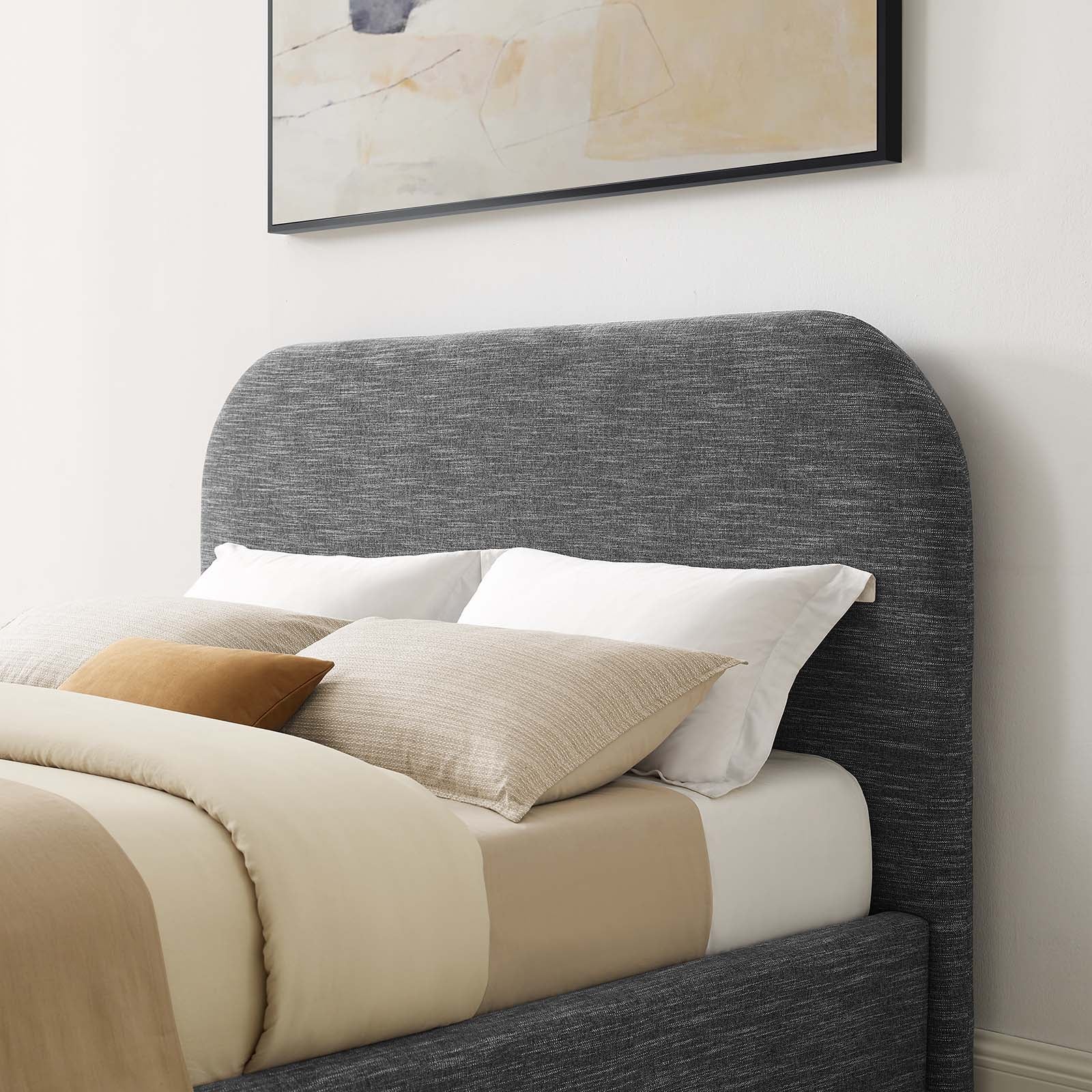 Keynote Upholstered Fabric Curved King Platform Bed By Modway - MOD-7142 | Beds | Modishstore - 24