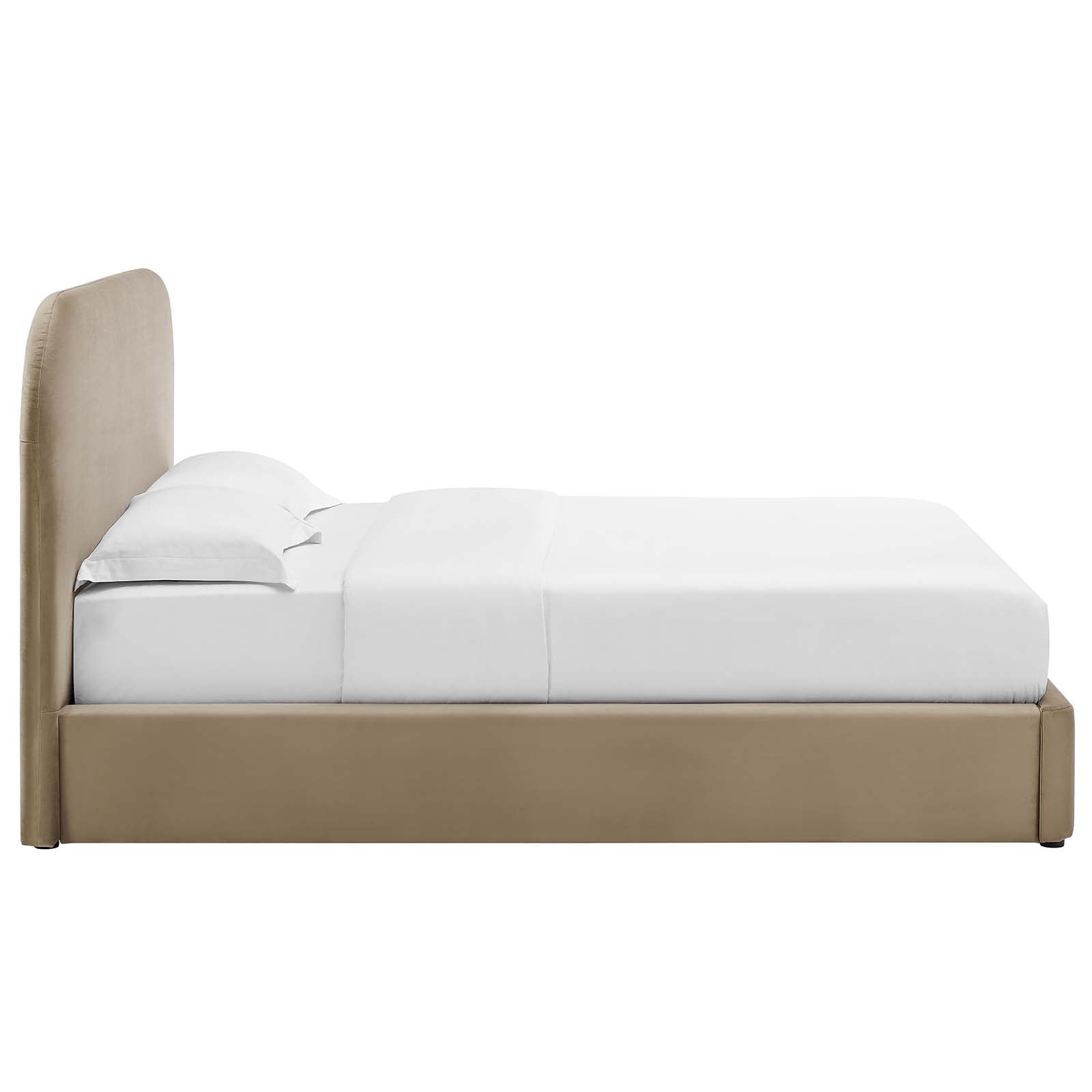 Keynote Performance Velvet Curved King Platform Bed By Modway - MOD-7143 | Beds | Modishstore - 11