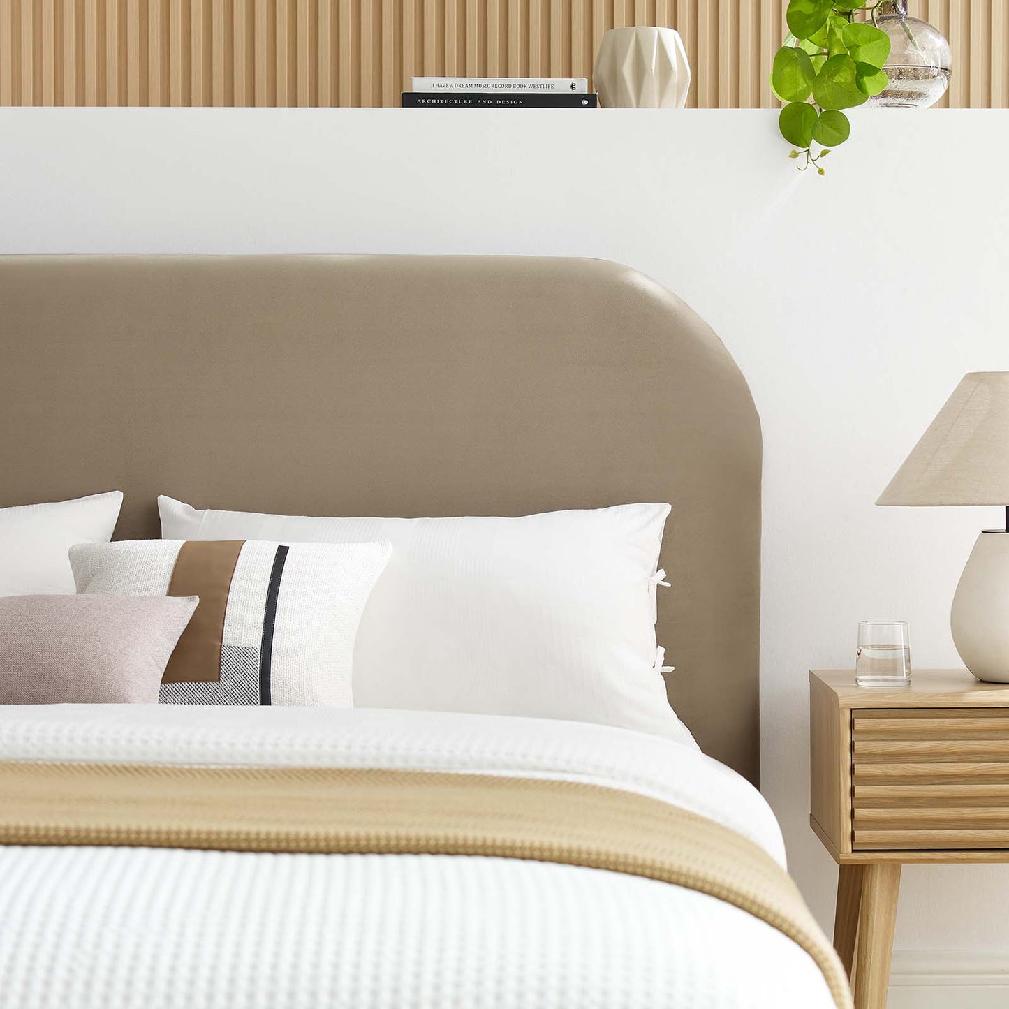 Keynote Performance Velvet Curved King Platform Bed By Modway - MOD-7143 | Beds | Modishstore - 16