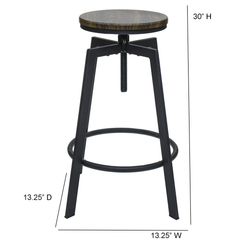 Set Of 2 Commerical Seating Products Swivel Backless Bar Stool Chairs, Black By CSP