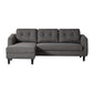 BELAGIO SOFA BED WITH CHAISE CHARCOAL LEFT | Modishstore | Sofas