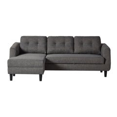 Belagio Sofa Bed With Chaise Charcoal Left By Moe's Home Collection