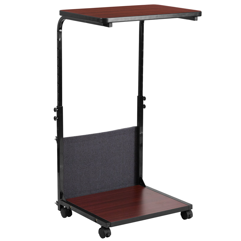 Mobile Sit-Down, Stand-Up Mahogany Computer Ergonomic Desk by Flash Furniture | Desks | Modishstore - 2