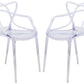 LeisureMod Milan Modern Wire Design Chair, Set of 2 | Dining Chairs | Modishstore - 6
