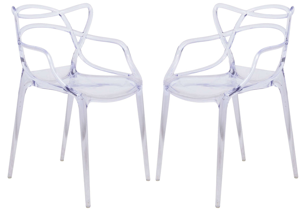 LeisureMod Milan Modern Wire Design Chair, Set of 2 | Dining Chairs | Modishstore - 6