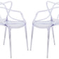 LeisureMod Milan Modern Wire Design Chair, Set of 4 | Dining Chairs | Modishstore