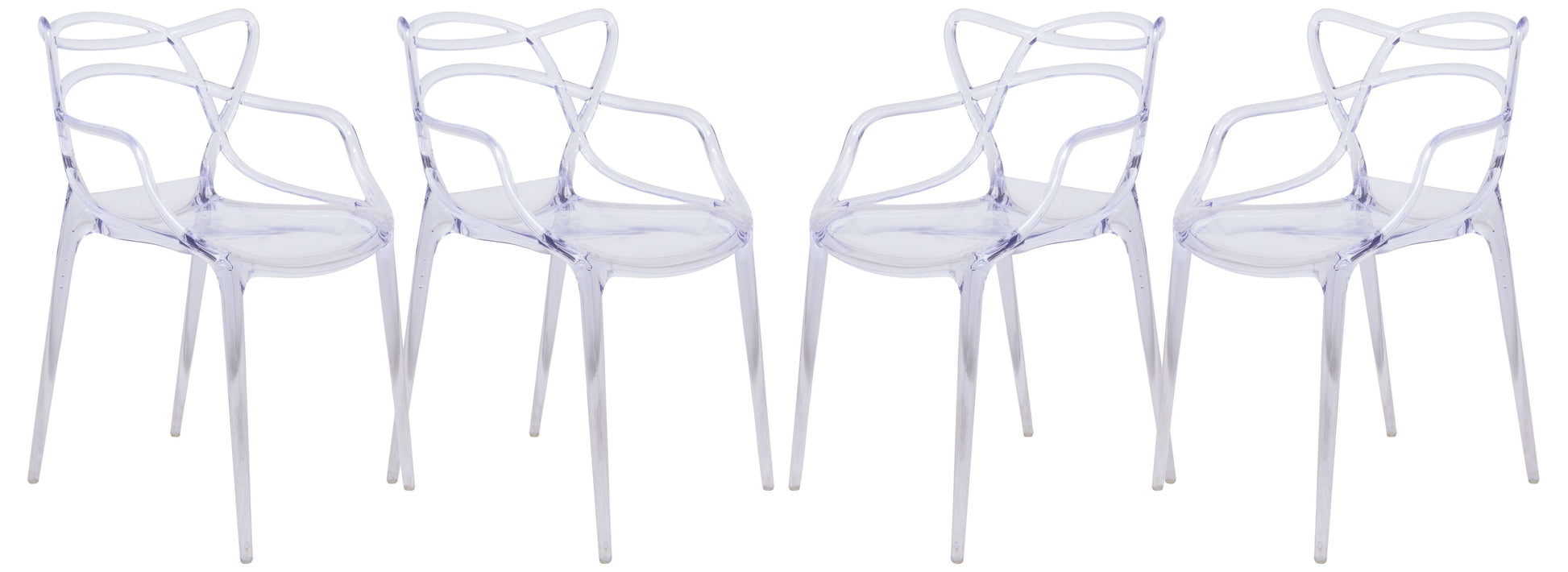 LeisureMod Milan Modern Wire Design Chair, Set of 4 | Dining Chairs | Modishstore