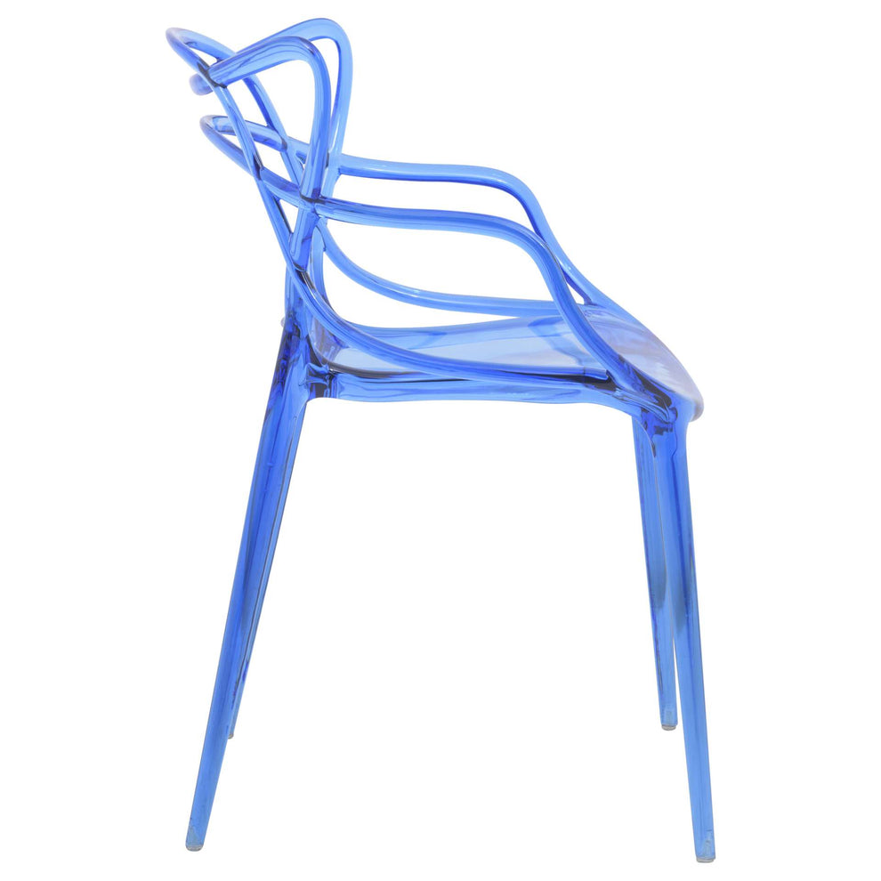 LeisureMod Milan Modern Wire Design Chair, Set of 4 | Dining Chairs | Modishstore - 6