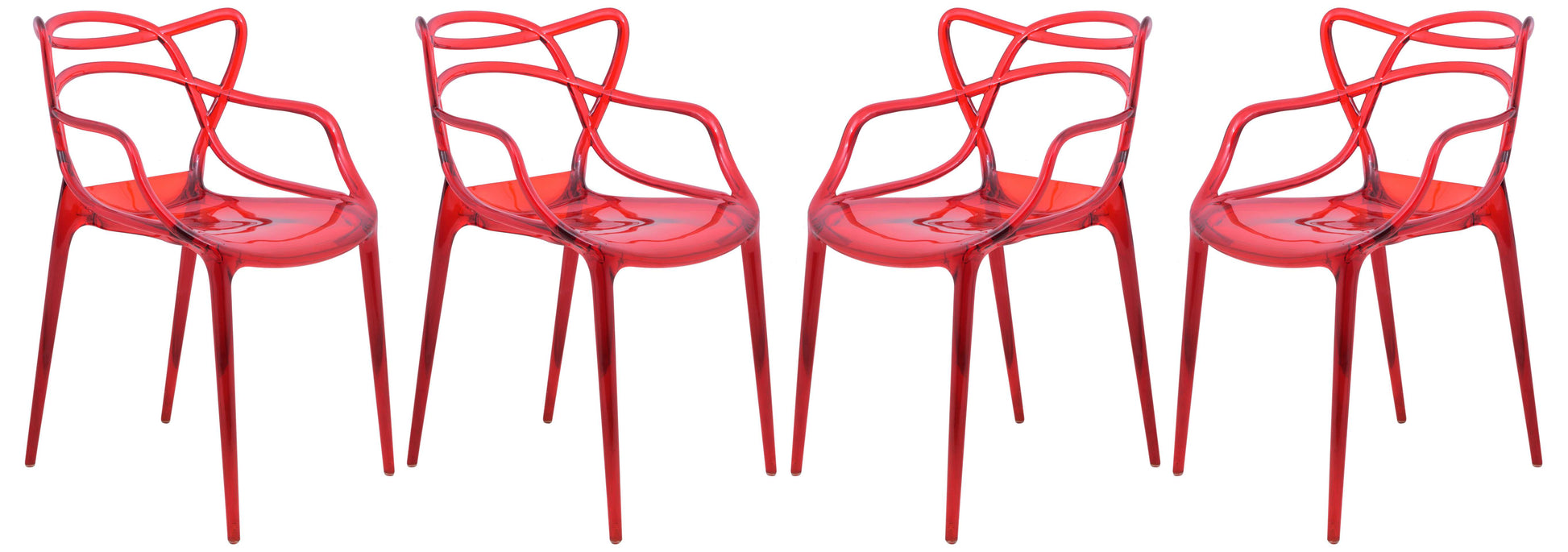 LeisureMod Milan Modern Wire Design Chair, Set of 4 | Dining Chairs | Modishstore - 14